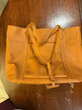 Tote work/computer bag in Cognac Brown - Stylish Everyday Carry. Never used